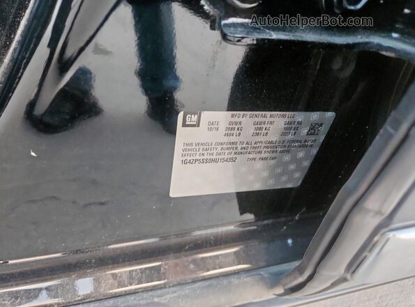 1G4ZP5SS0HU154352 2017 BUICK LACROSSE Черный Вид подкапотного пространства