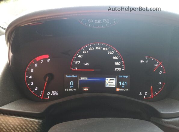 1G6AN5RY5H0168601 2017 CADILLAC ATS-V Black Вид щитка приладів