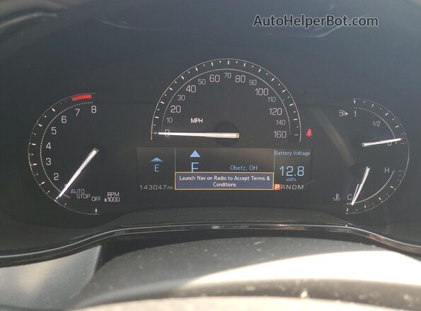1G6AX5SSXJ0164209 2018 CADILLAC CTS Charcoal ხელსაწყოთა პანელის ხედი