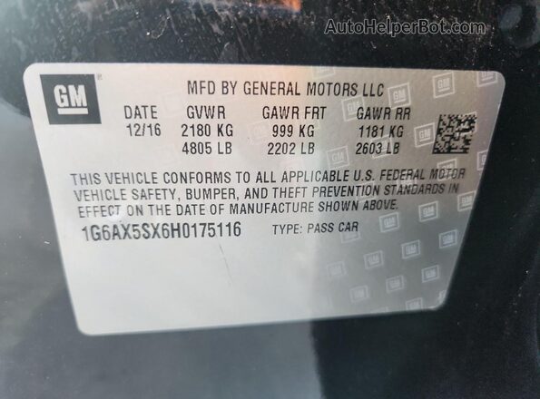 1G6AX5SX6H0175116 2017 CADILLAC CTS Black 