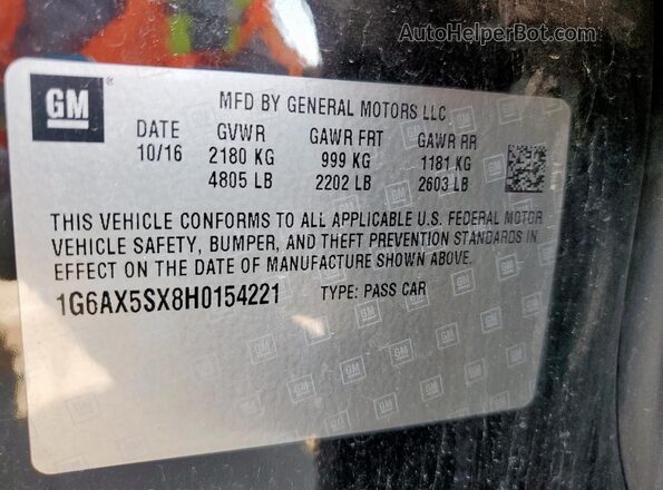 1G6AX5SX8H0154221 2017 CADILLAC CTS Черный 