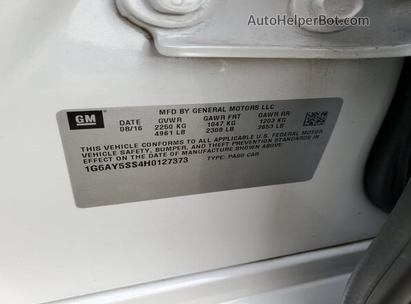 1G6AY5SS4H0127373 2017 CADILLAC CTS Серый 