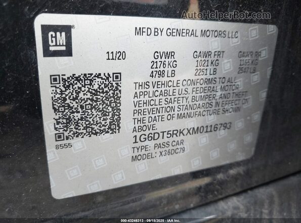 1G6DT5RKXM0116793 2021 CADILLAC CT5 Black Вид підкапотного простору