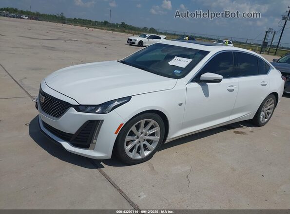 1G6DW5RK1P0112367 2023 CADILLAC CT5 White წინა მარცხენა ხედი სამი მეოთხედიდან