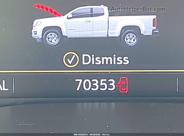 1GCGSCEN5L1244644 2020 CHEVROLET COLORADO White Вид задньої частини салону