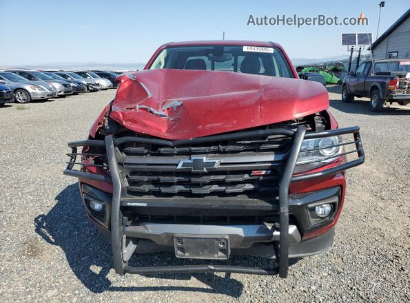 1GCGTDEN0M1110970 2021 CHEVROLET COLORADO Red Widok z przodu
