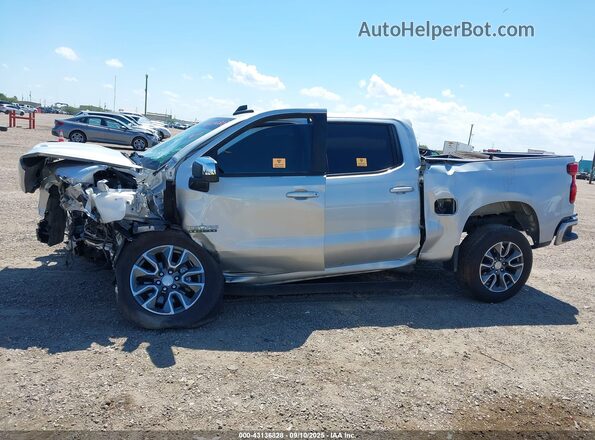 1GCPACEDXNZ514272 2022 CHEVROLET SILVERADO Серебряный Вид задней части салона