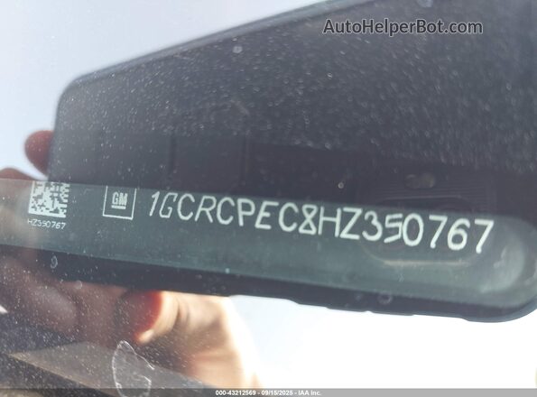 1GCRCPEC8HZ350767 2017 CHEVROLET SILVERADO Silver ძრავის განყოფილების ხედი