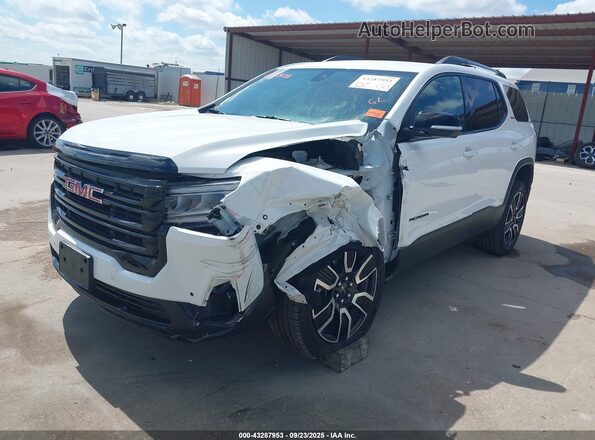 1GKKNKLS0MZ215869 2021 GMC ACADIA Белый Передняя левая четверть