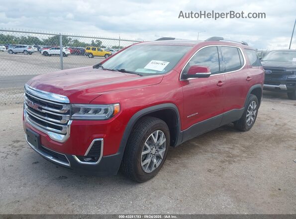 1GKKNML40MZ178500 2021 GMC ACADIA Maroon Առջևի ձախ երեք քառորդ տեսարան