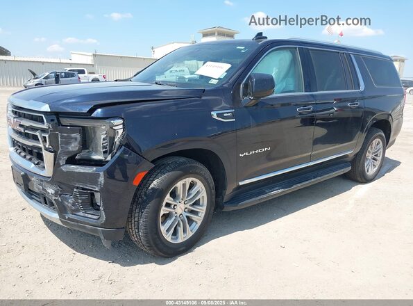 1GKS2GKD0MR276342 2021 GMC YUKON Blue წინა მარცხენა ხედი სამი მეოთხედიდან