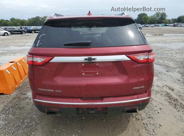 1GNEVKKWXMJ210844 2021 CHEVROLET TRAVERSE Maroon 