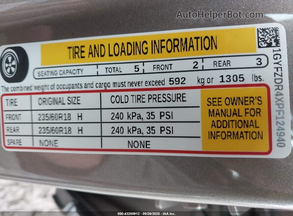 1GYFZDR4XPF124940 2023 CADILLAC XT4 Beige Вид підкапотного простору