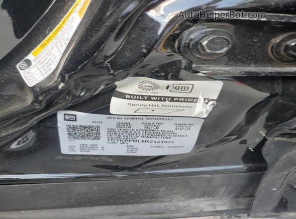 1GYKPPRL8RZ121971 2024 CADILLAC OTHER Black Vista de la etiqueta del VIN