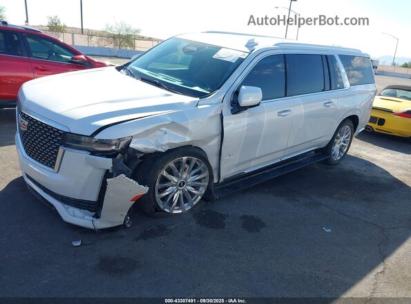 1GYS4LKL7PR359724 2023 CADILLAC ESCALADE White წინა მარცხენა ხედი სამი მეოთხედიდან