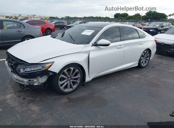 1HGCV1F13LA040352 2020 HONDA ACCORD White Առջևի ձախ երեք քառորդ տեսարան