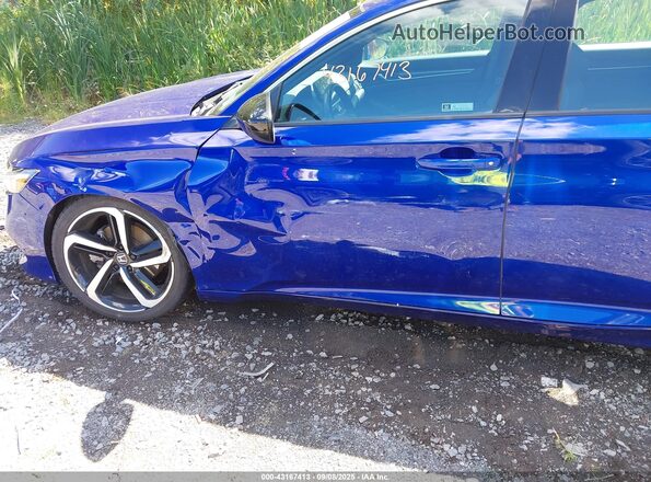 1HGCV1F30NA031015 2022 HONDA ACCORD Синий Вид спереди
