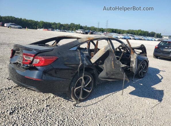 1HGCV1F31KA042942 2019 HONDA ACCORD Черный Задняя правая четверть