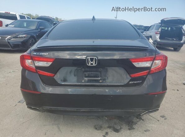 1HGCV1F31KA058090 2019 HONDA ACCORD Black Հետևի տեսք