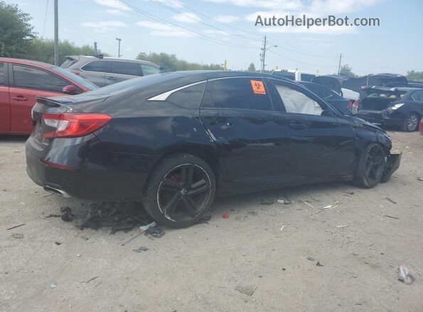 1HGCV1F31KA058090 2019 HONDA ACCORD Black Հետևի աջ