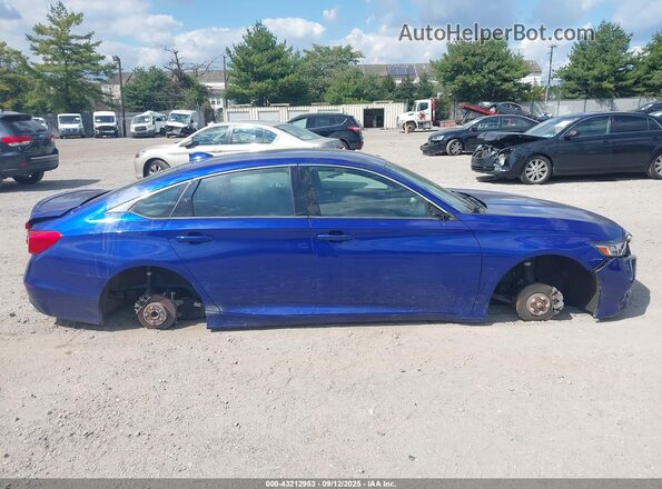 1HGCV1F31LA076008 2020 HONDA ACCORD Blue უკანა სალონის ხედი