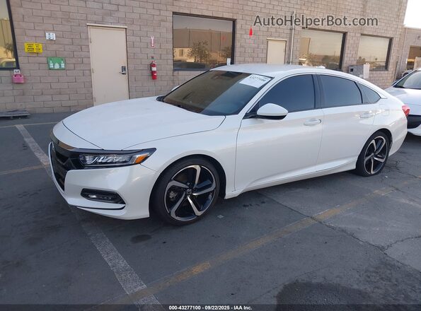 1HGCV1F32LA150598 2020 HONDA ACCORD Белый Передняя левая четверть