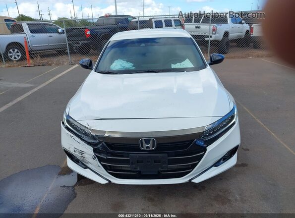 1HGCV1F34NA067760 2022 HONDA ACCORD Белый Вид щитка приборов