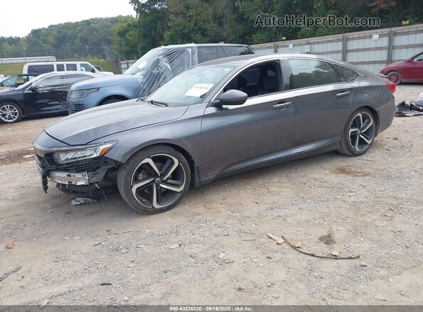1HGCV1F38LA093923 2020 HONDA ACCORD Серый Передняя левая четверть