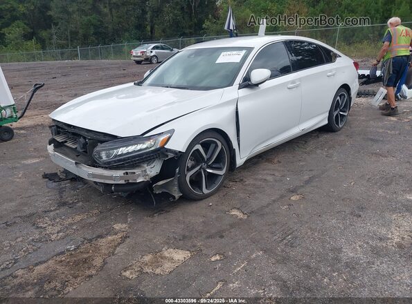 1HGCV1F39JA157125 2018 HONDA ACCORD White Przód lewy