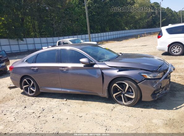 1HGCV1F3XKA069976 2019 HONDA ACCORD Gray უკანა სალონის ხედი