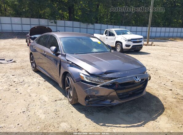 1HGCV1F3XKA069976 2019 HONDA ACCORD Gray წინა ხედი