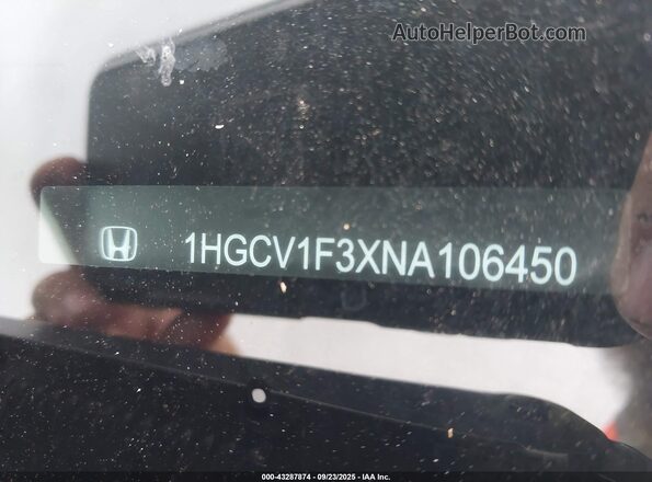 1HGCV1F3XNA106450 2022 HONDA ACCORD Синий Вид подкапотного пространства