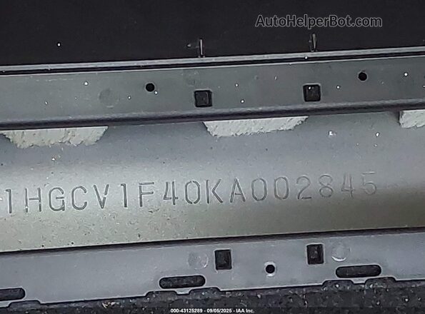 1HGCV1F40KA002845 2019 HONDA ACCORD Black 