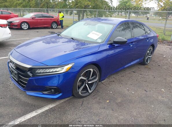1HGCV1F40NA022517 2022 HONDA ACCORD Blue Front left