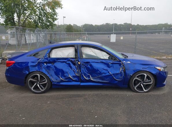 1HGCV1F40NA022517 2022 HONDA ACCORD Blue Rear interior view
