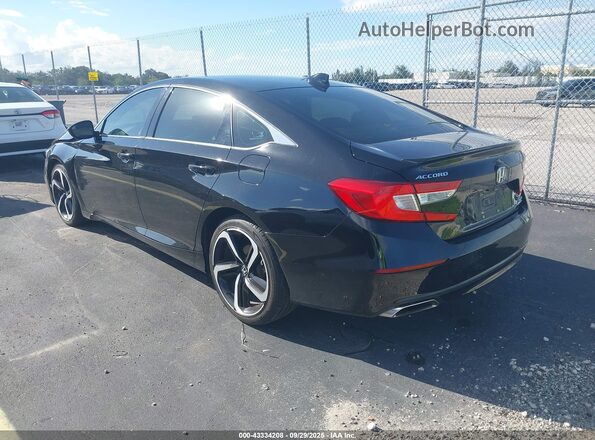 1HGCV1F41NA089000 2022 HONDA ACCORD Black Tył lewy