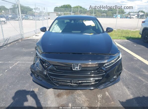 1HGCV1F41NA089000 2022 HONDA ACCORD Black Widok zestawu wskaźników