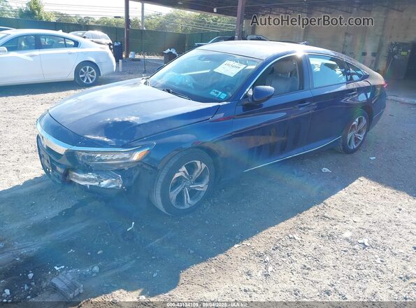 1HGCV1F48LA121955 2020 HONDA ACCORD Navy წინა მარცხენა ხედი სამი მეოთხედიდან