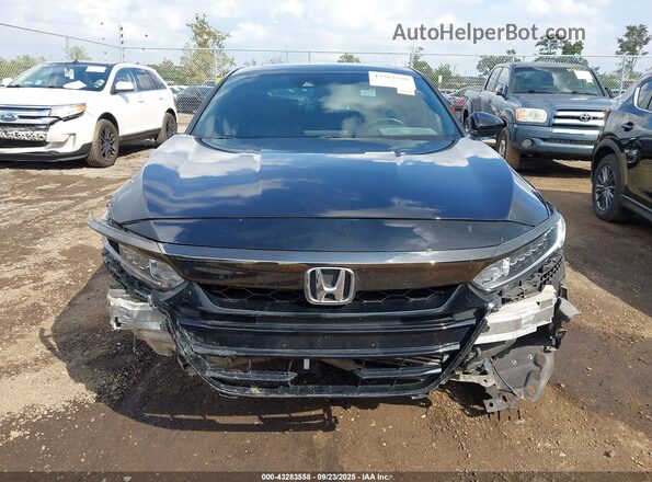 1HGCV2E3XLA004425 2020 HONDA ACCORD Black Вид задньої частини салону