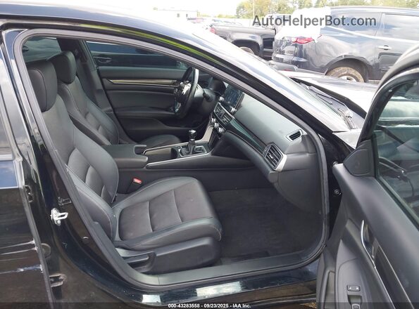 1HGCV2E3XLA004425 2020 HONDA ACCORD Black Вид салону спереду