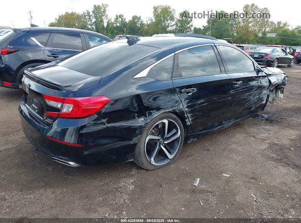 1HGCV2E3XLA004425 2020 HONDA ACCORD Black Задня права чверть