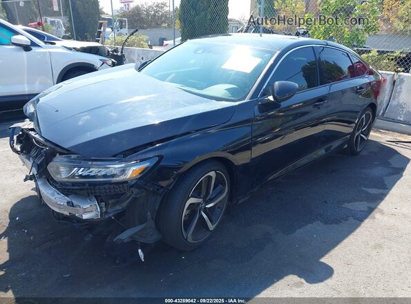 1HGCV2F30LA013164 2020 HONDA ACCORD Черный Передняя левая четверть