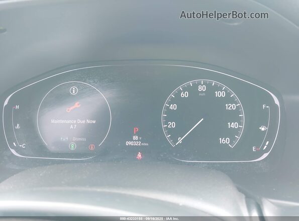 1HGCV2F34KA031441 2019 HONDA ACCORD White Вид задніх сидінь