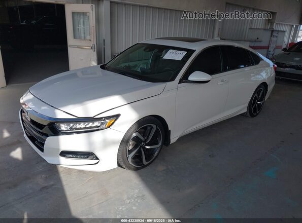 1HGCV2F35LA025245 2020 HONDA ACCORD Белый Передняя левая четверть