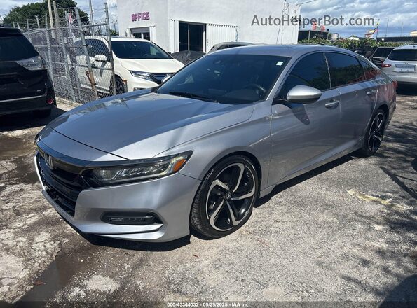 1HGCV2F36LA030700 2020 HONDA ACCORD Silver Առջևի ձախ երեք քառորդ տեսարան
