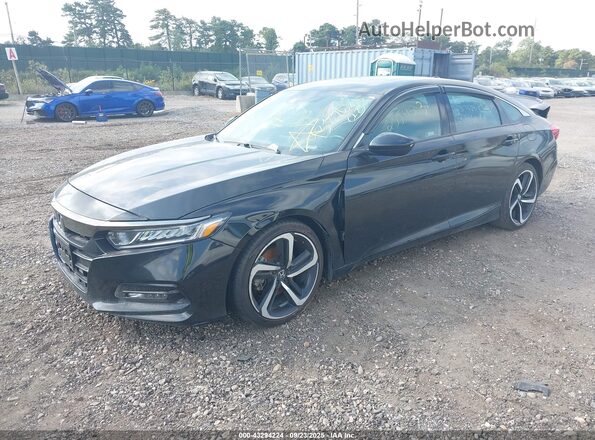 1HGCV2F39LA013213 2020 HONDA ACCORD Black Առջևի ձախ երեք քառորդ տեսարան