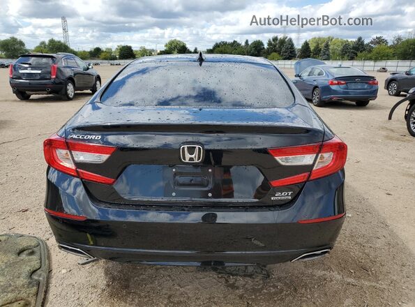 1HGCV2F96LA030507 2020 HONDA ACCORD Black Հետևի տեսք
