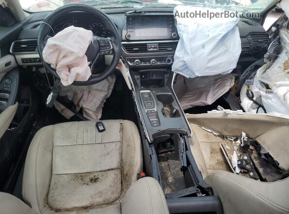 1HGCV2F9XLA000345 2020 HONDA ACCORD Cream წინა პანელის ხედი