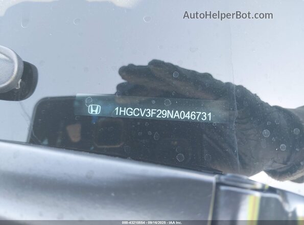 1HGCV3F29NA046731 2022 HONDA ACCORD Белый Вид подкапотного пространства