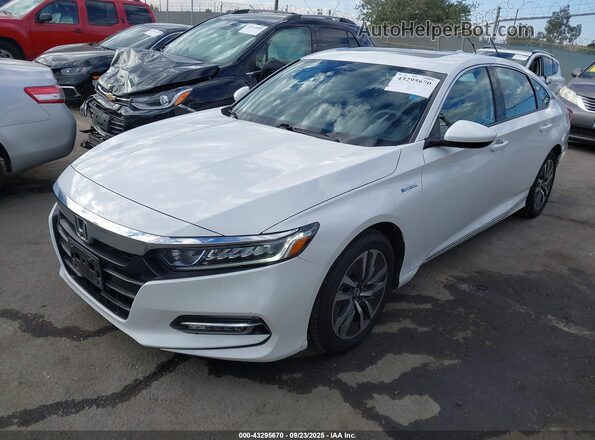 1HGCV3F48KA017797 2019 HONDA ACCORD HYBRID White 